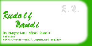 rudolf mandi business card