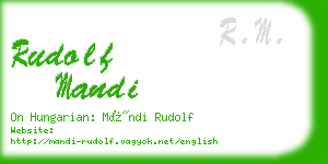 rudolf mandi business card